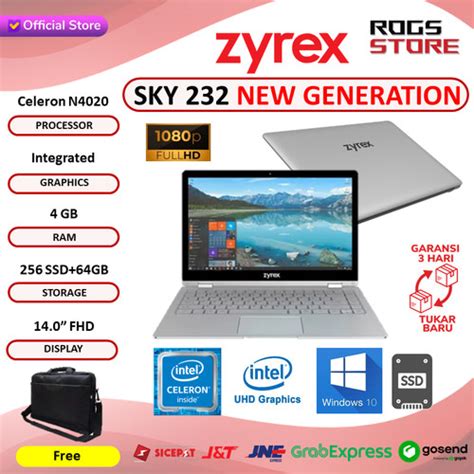 Promo Zyrex Sky New Generation Intel N Gb Ssd Gb W