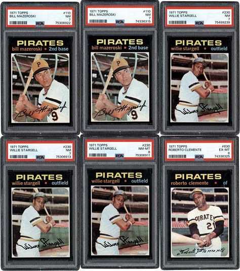 Topps Pittsburgh Pirates Hall Of Fame Psa Collection W Clemente