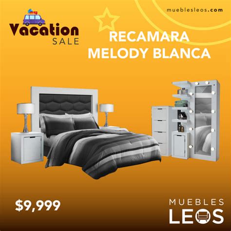 Recamara Melody Blanca Mueblesleos