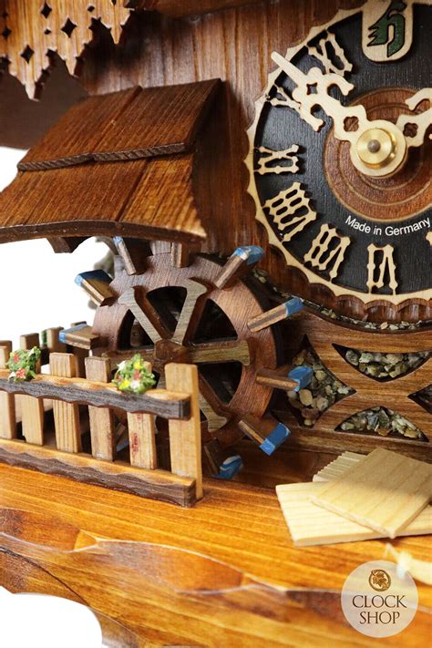 Shingle Cutter Water Wheel 1 Day Mechanical Chalet Cuckoo Clock With