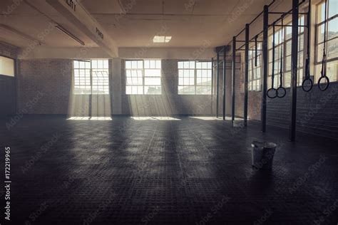 Empty fitness gym studio Stock Photo | Adobe Stock