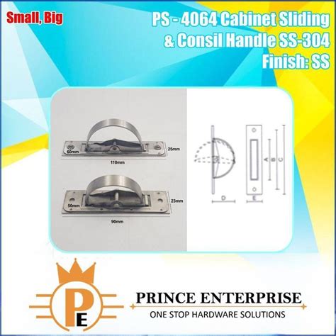 SS Cabinet Sliding And Consil Handle PS 4064 Finish Type Stainless