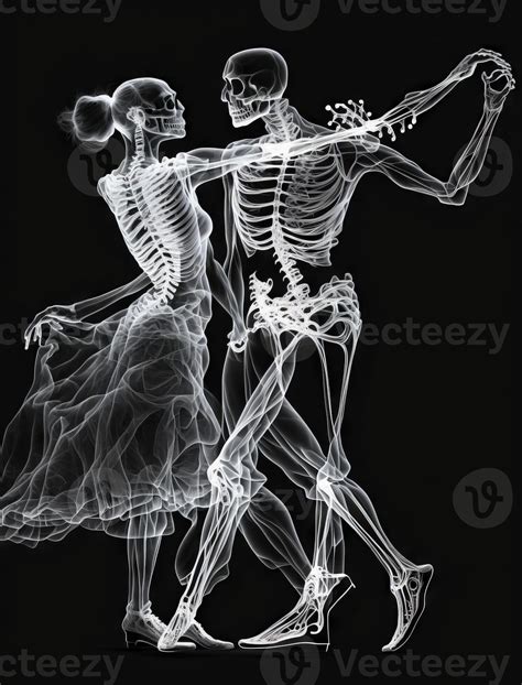 X Ray Of Ballroom Dancing Couple Neon Outlined Image 22508214 Stock