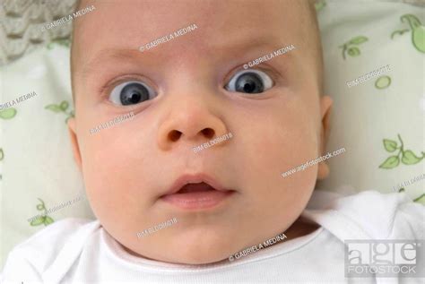 Close Up Of Surprised Baby Stock Photo Picture And Royalty Free Image