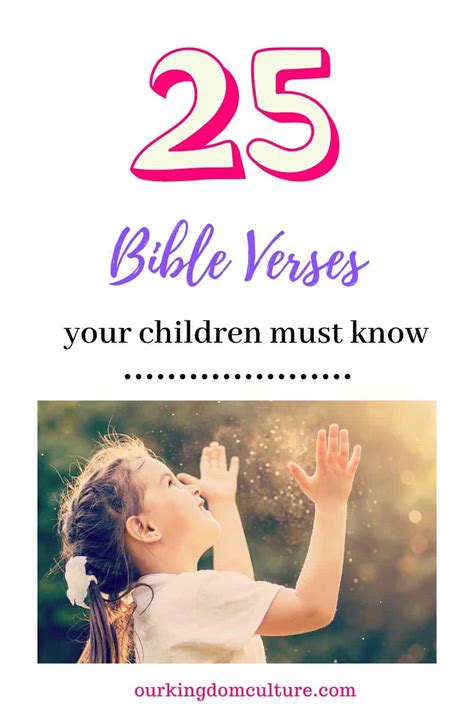 25 Bible Verses For Children That They Need To Know Our Kingdom Culture