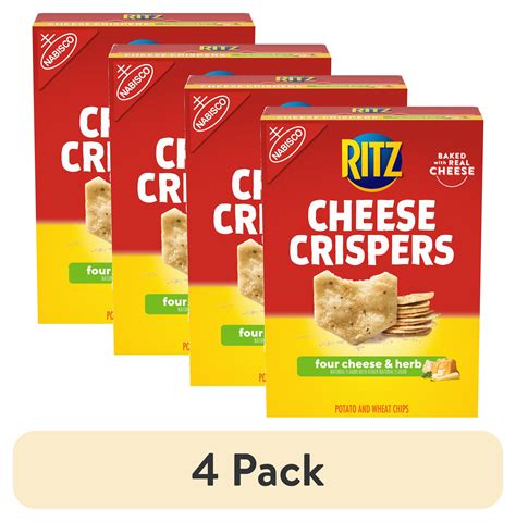 4 Pack Ritz Cheese Crispers Four Cheese And Herb Chips 7 Oz