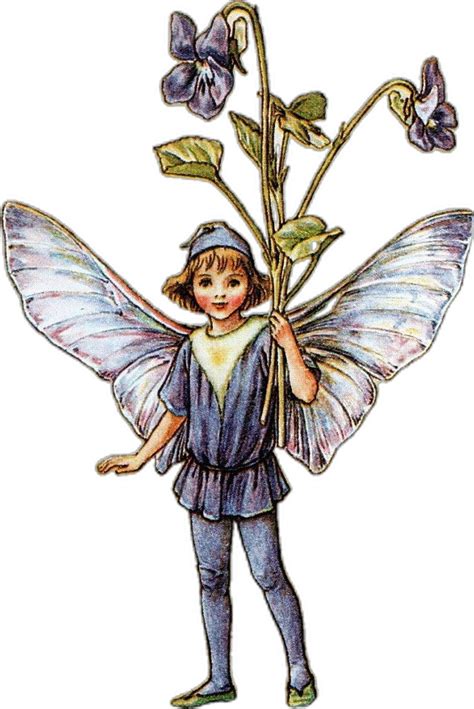 1997 Flower Fairies Of The Spring Original Vintage 2 Sided Print Cicely