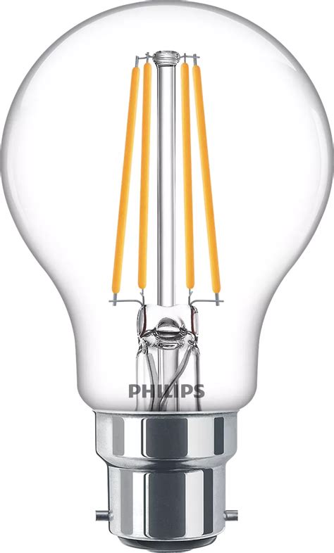 Led Filament Bulb Clear 60w A60 B22 X3 8718699718237 Philips