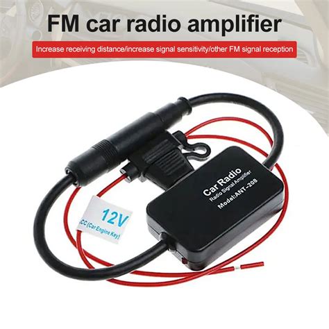 12v Car Fm Am Radio Antenna Signal Amplifier Ant 208 Enhancer Device Android Player Antenna