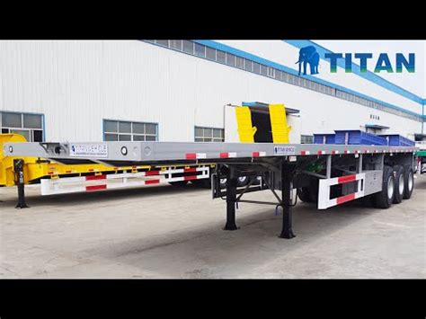 40 Feet Tri Axle Flatbed Semi Trailer for Sale | The Tire Size of ...