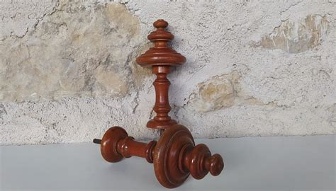 Antique Wood Finials French Turned Wood Finials Etsy