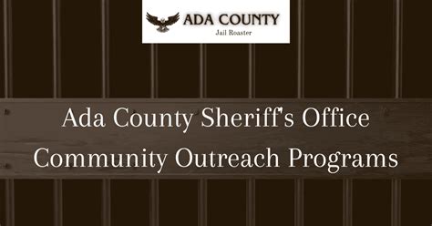 Ada County Sheriffs Office Community Outreach Programs