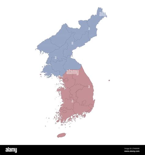 South Korea Map Stock Vector Images Alamy