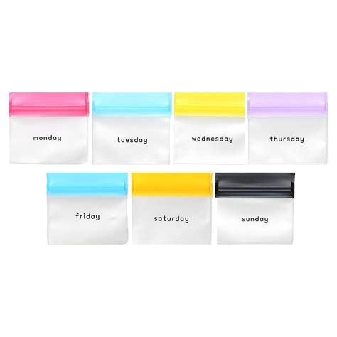 Ezy Dose Reusable 7 Day Pill Pouch Set 8 Count