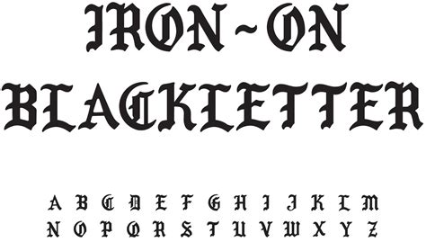 Yr Face — Iron On Blackletter