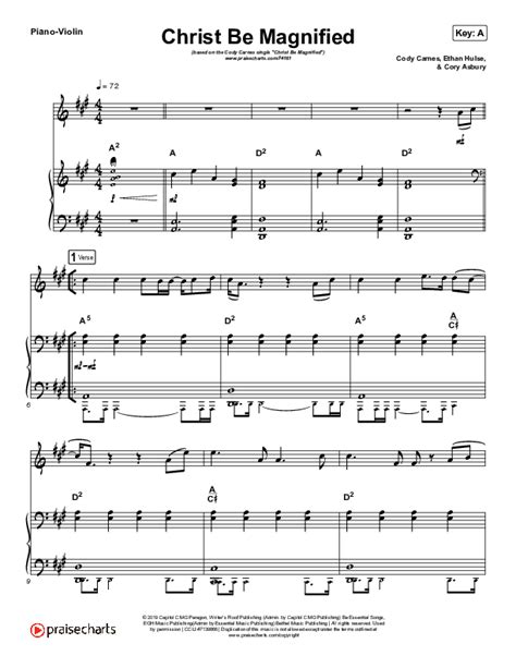 Christ Be Magnified Instrument Solo Violin Solo Sheet Music Pdf Cody