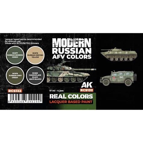 ak interactive real color paint set modern russian afv
