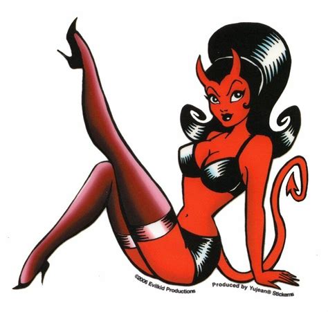 Sexy Devil Girl Drawing