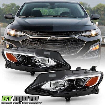 2019 2022 Chevy Malibu Halogen Headlights Headlamps Replacement Pair