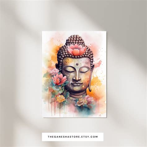 Druckbare Buddha Und Lotus Blumen Kunst Buddha Bild Buddha Etsy De