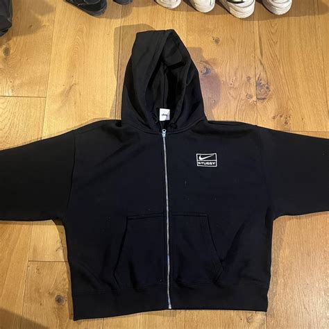 Black Nike X Stussy Zip Up Depop