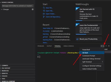 Git Bash Commands Installation And Visual Studio Code Finalmarco S