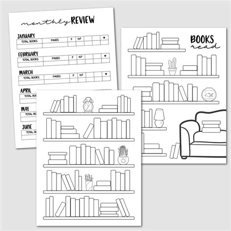 Printable Reading Journal 145 Pages