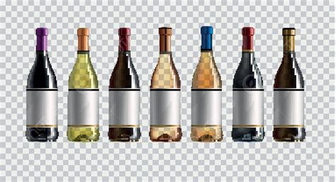 Assorted Wine Set Red Wine Bottle White Rose And Red Wine Bottles Isolated On A White Background