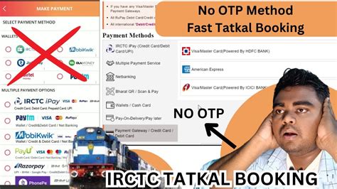 Best Payment Method For Tatkal Ticket How To Book Tatkal Ticket Fast