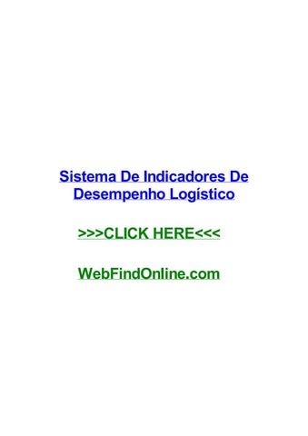 Sistema De Indicadores De Desempenho Log Stico By Kristyemtw Issuu