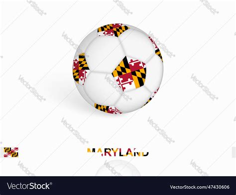 Soccer ball with the maryland flag football sport Vector Image