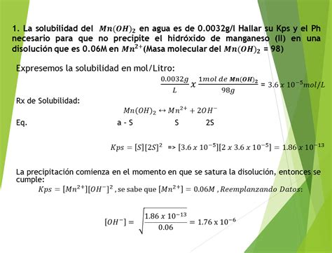 Problemas De Solubilidad Kps