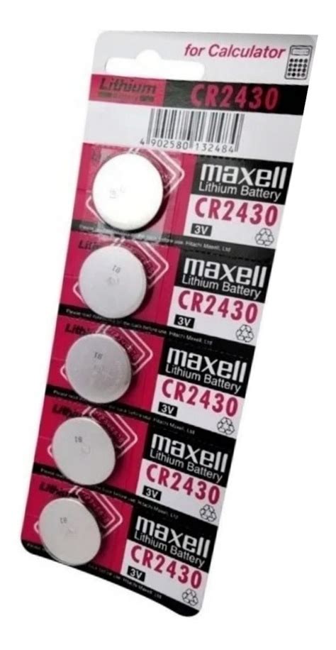 Tira 5 Pilas Maxell Cr2430 Lithium 3v Tipo Boton Mercado Libre