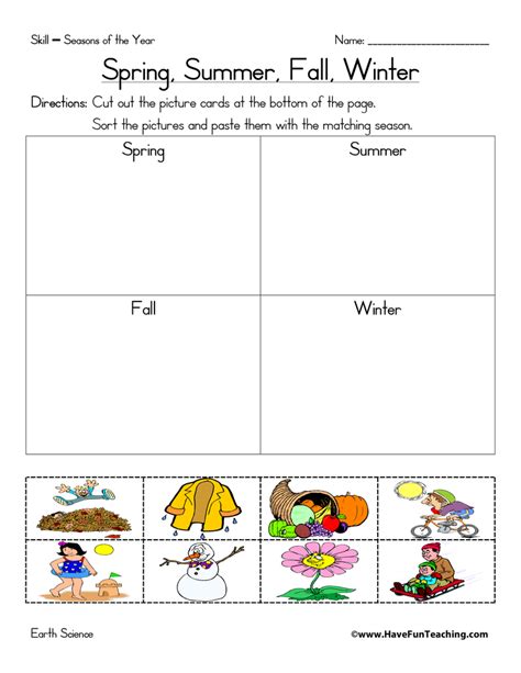 Four Seasons Worksheets And Printables 51 Pages Printabulls Worksheets Library