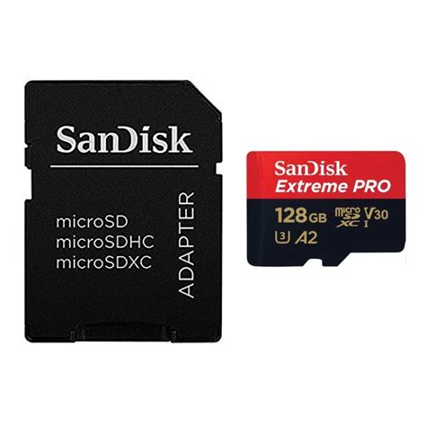 128gb Microsdxcカード Sandisk サンディスク Extreme Pro Class10 Uhs I U3 V30 A2 R 200mb S W 90mb S Sdアダプタ付