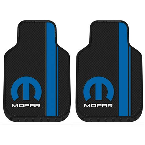 2 Piece Mopar Logo All Weather Heavy Duty Black Rubber Front Floor Mats Car Truck Suv Walmart