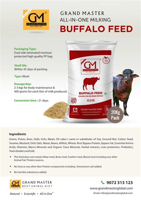 Maize Grand Master Buffalo Feed Packaging Type PP Bags 20 Kg At Rs