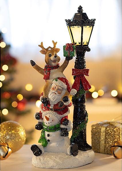 Vp Home Light Up Snowman Christmas Figurines Resin Decor