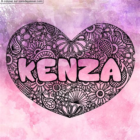 Dessin Colori Coloriage Pr Nom Kenza D Cor Mandala Coeur Par Un