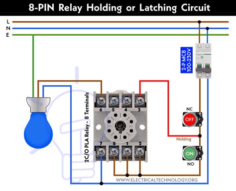 How To Wire Pin Relay For Holding Or Latching Circuit Relay