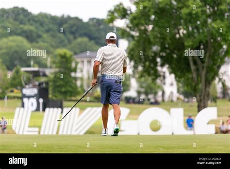 Bryson Dechambeau Plays The 13th Green On Day 2 Of The Liv Golf