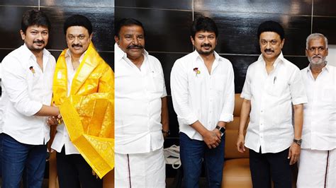 Udhaynidhi Stalin Meet To Cm Mk Stalin Ii Dmk Youth Wing Ii Kn Nehru Ii