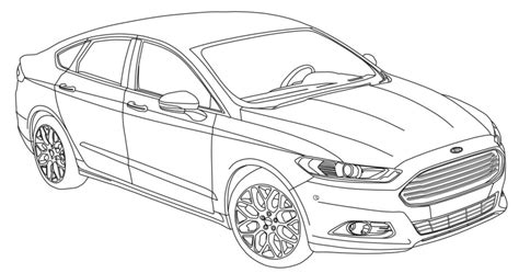 Ford Fusion Para Colorear Imprimir E Dibujar Coloringonly