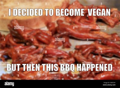 Meat diet vs vegan diet funny meme for social media sharing. BBQ joke ...