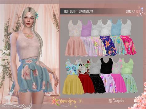 The Sims Resource DSF OUTFIT SPRINGNOVA In 2024 Sims 4 Sims 4