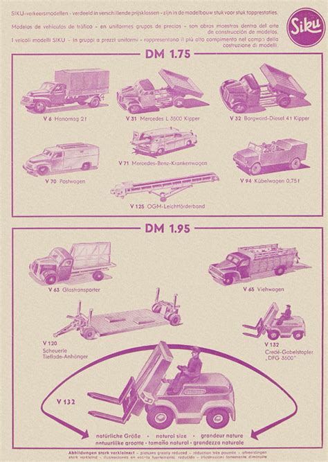 Conrad Antiquario Katalogarchiv Siku Katalog Verkehrsmodelle 1960