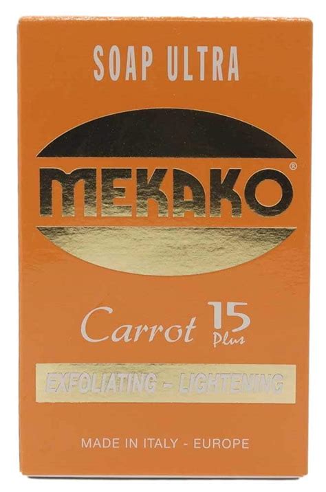 Mekako Exfoliating Lightening Soap Carrot Oil G Worldmart