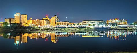 Monroe Louisiana City Skyline At Night Photograph by Alex Grichenko ...