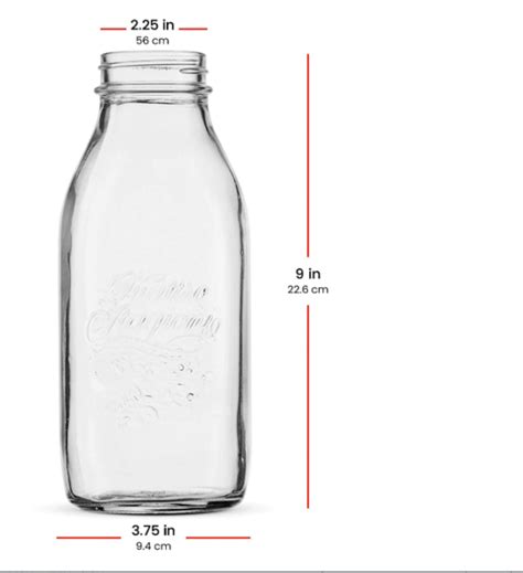 Custom Glass Milk Bottle With Embossed Logo