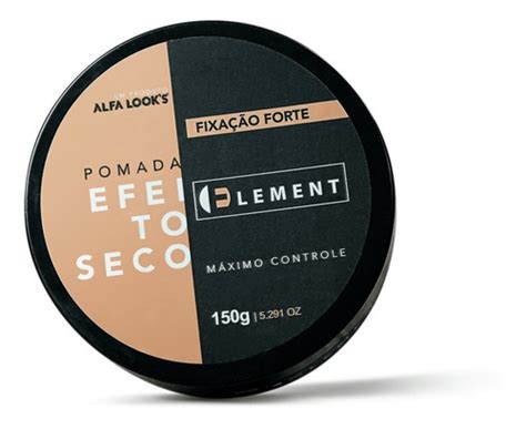 Pomada Efeito Seco Fixação Forte Element Alfa Looks 150g Dona Moça